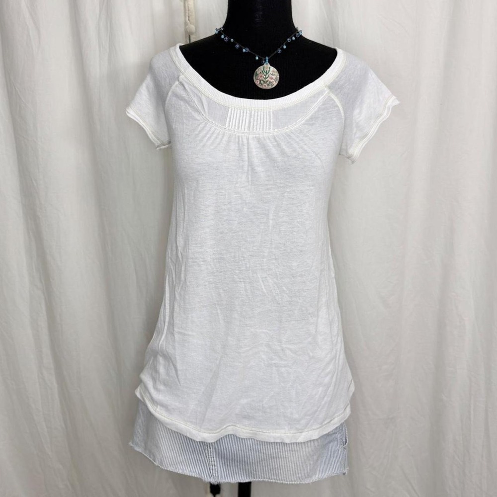 Vintage 2000s Abercrombie & Fitch White Babydoll Tunic Top